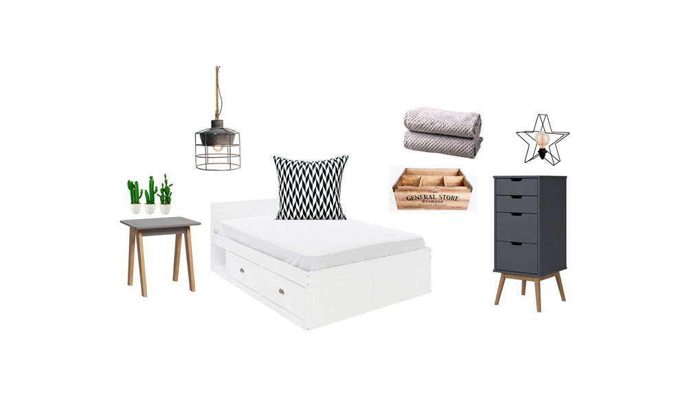 habitacion estilo nordico