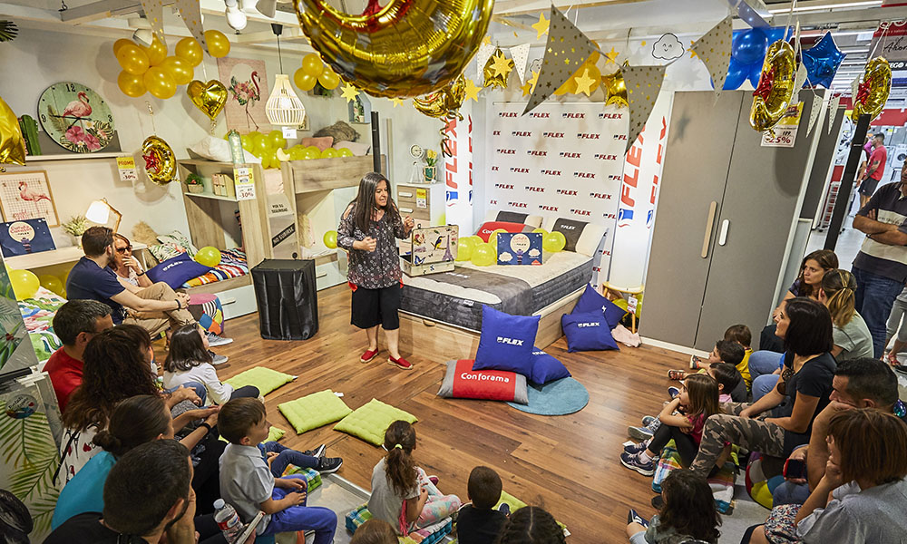 Cuentacuentos de Flex en Conforama Alcorcón Cuentacuentos de Flex en Conforama Alcorcón
