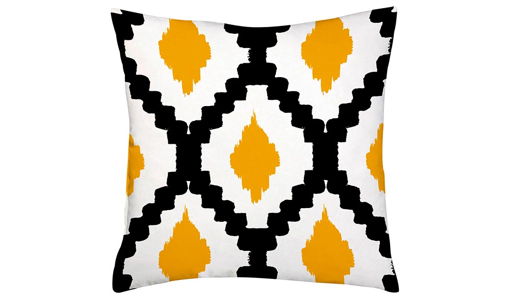 cojín con estampado étnico para decorar sofá como hacer cojines para sofas