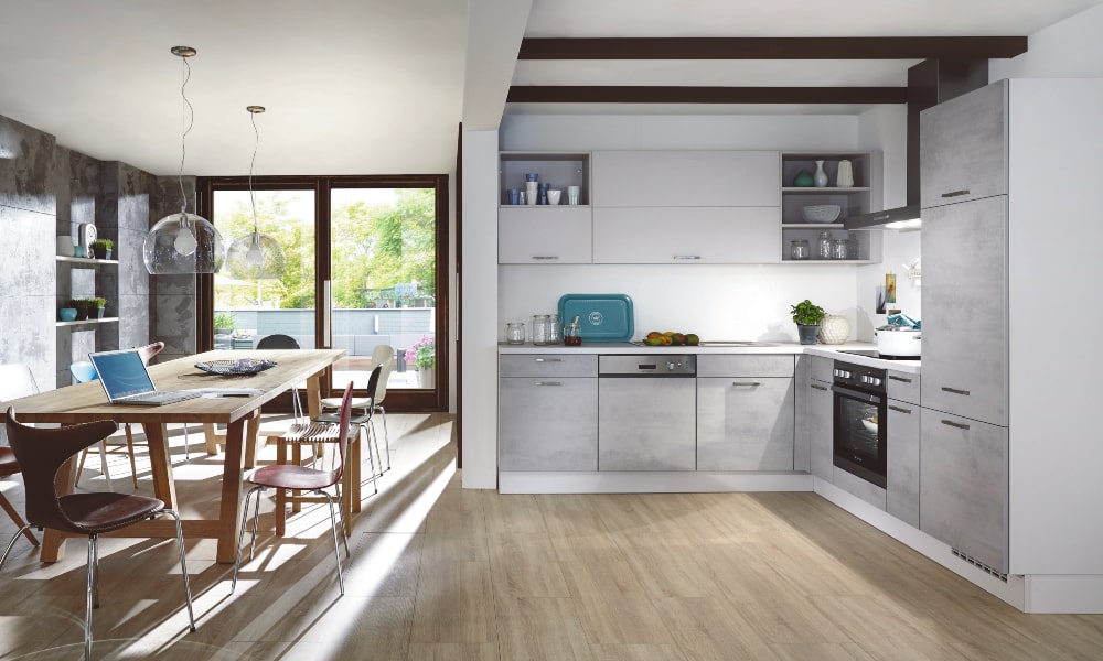 Cocina MONTANA con diseño en L feng shui cocina