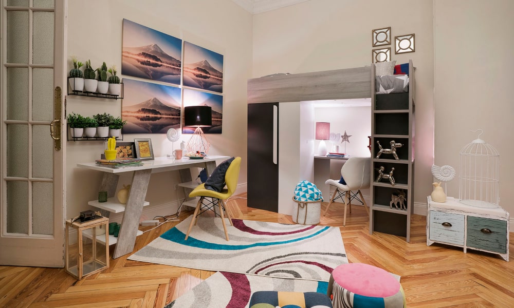 Habitación juvenil de aire moderno decorar habitacion con fotos