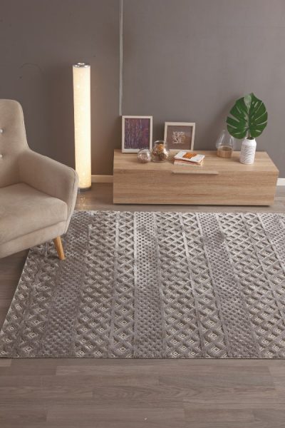 idea de alfombra para decorar cama de palé